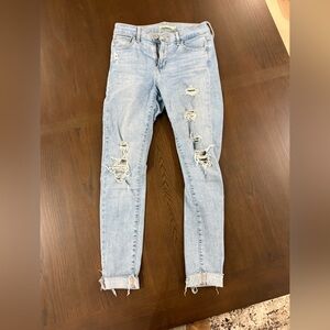 Levi's Light Blue Ripped Skinny Jeans